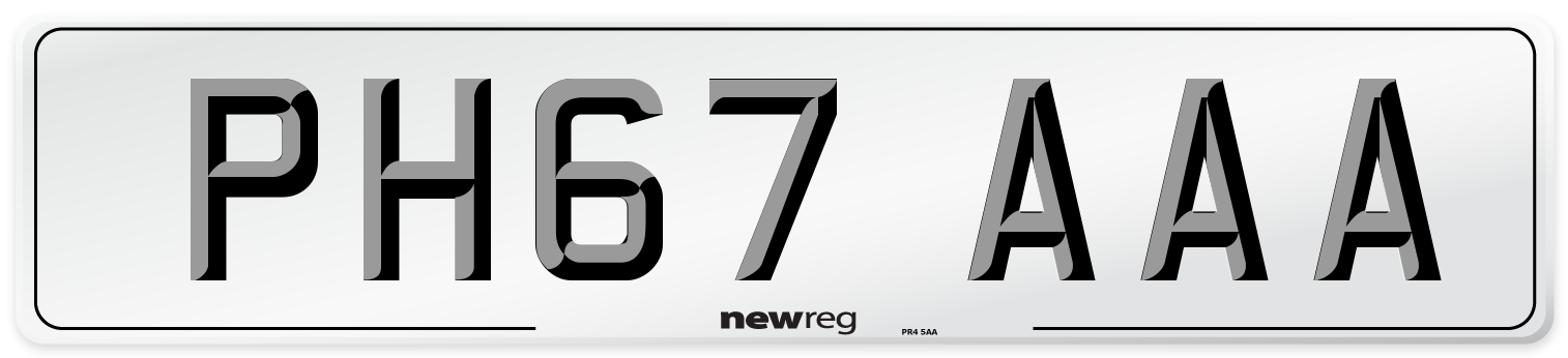 PH67 AAA Number Plate from New Reg